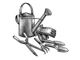 Gardening Tools art
